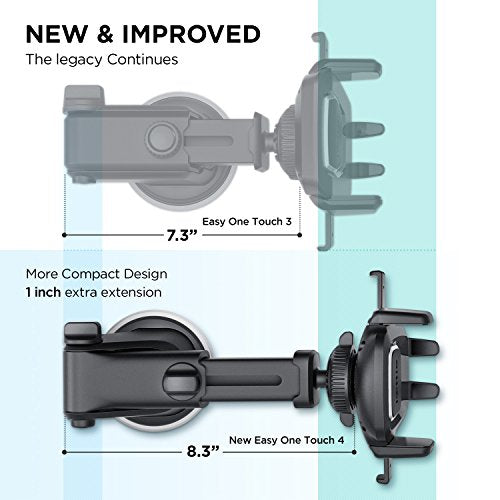 Supporto per telefono da auto con cruscotto e parabrezza Easy One Touch