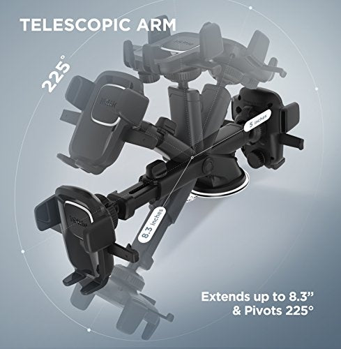 Supporto per telefono da auto con cruscotto e parabrezza Easy One Touch