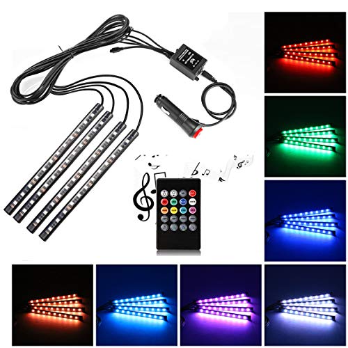 Striscia LED per auto, 12V multicolore 48 LED